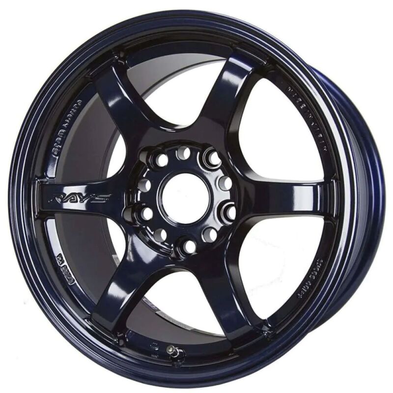 Gram Lights 57DR 18x10.5 +12 5x114.3 Dark Blue Chrome Wheel