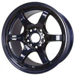 Gram Lights 57DR 18x10.5 +12 5x114.3 Dark Blue Chrome Wheel