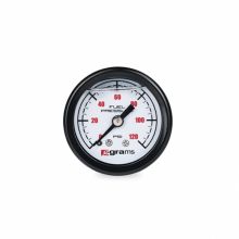 Grams Performance Universal 0-120 PSI White Face Liquid Filled Fuel Pressure Gauge