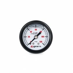 Grams Performance Universal 0-120 PSI White Face Liquid Filled Fuel Pressure Gauge