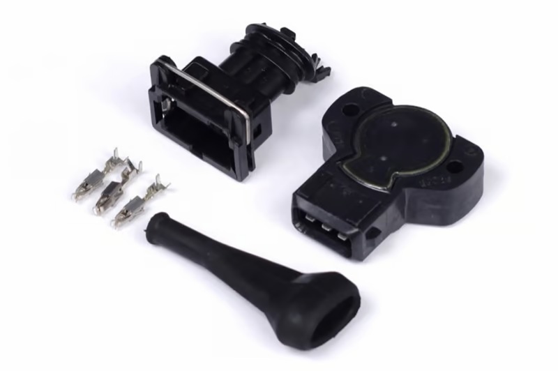 Haltech Black CCW Rotation 8mm D-Shaft Throttle Position Sensor