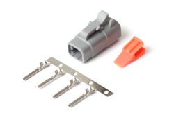 Haltech Male Deutsch DTM-4 Connector 7.5 Amp Plug and Pins