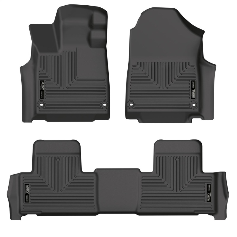 Husky Liners 22-25 MDX Black Weatherbeater Front and Second Seat Floor Liners