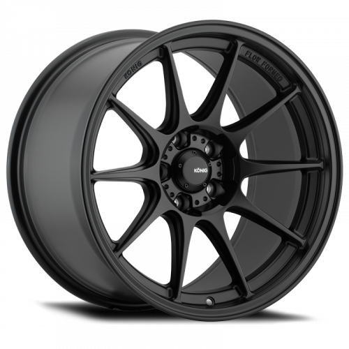 Crown Rims Konig Dekagram 19x10.5B 5x114.3 ET23 Semi-Matte Black Alloy Wheel ...