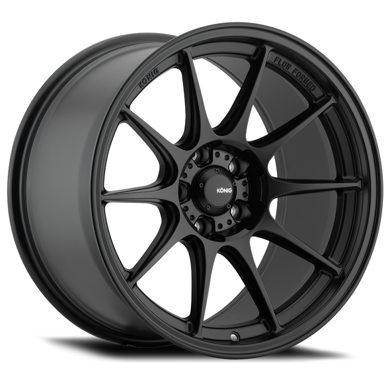 Konig Dekagram 19x9.5B +35mm 5x114.3 Semi-Matte Black Wheel