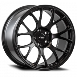 Konig Forged F1M 18x9.5 +35mm 5x114.3 Satin Black Knurled Bead Wheel