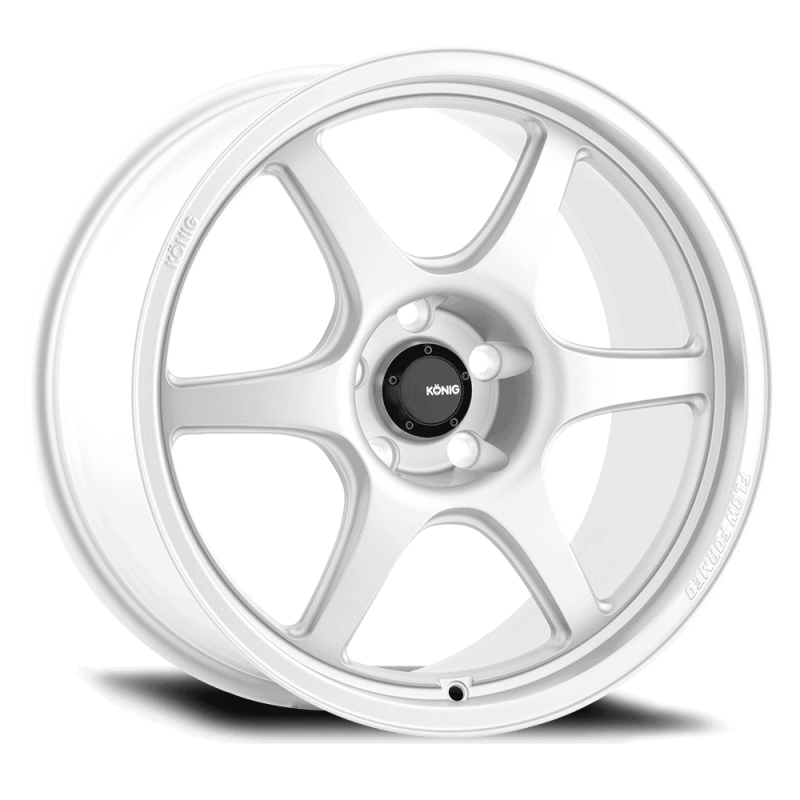 Konig Hexaform 18x8.5 +43mm 5x114.3 Gloss White Finish Wheel