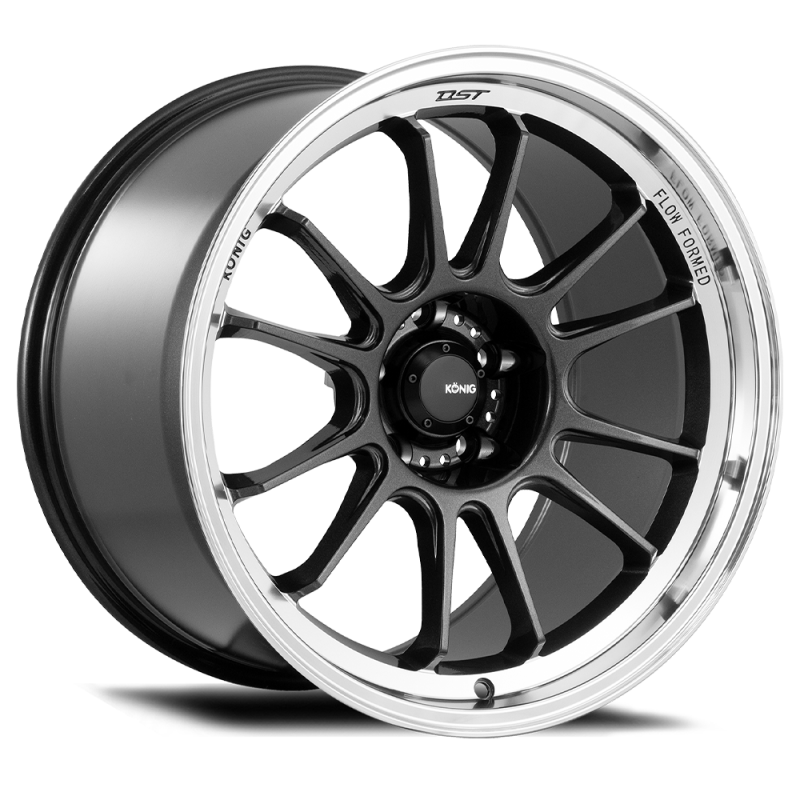 Konig Hypergram 15x7.5 +35mm 4x100 Metallic Carbon with Machined Lip Alloy Wheel