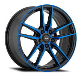 Konig Myth 19x8.5 +40mm 5x114.3 Gloss Black with Blue Tinted Clearcoat Alloy Wheel