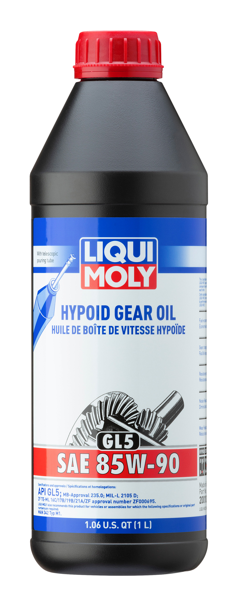 LIQUI MOLY 1L Hypoid Gear Oil GL5 SAE 85W90