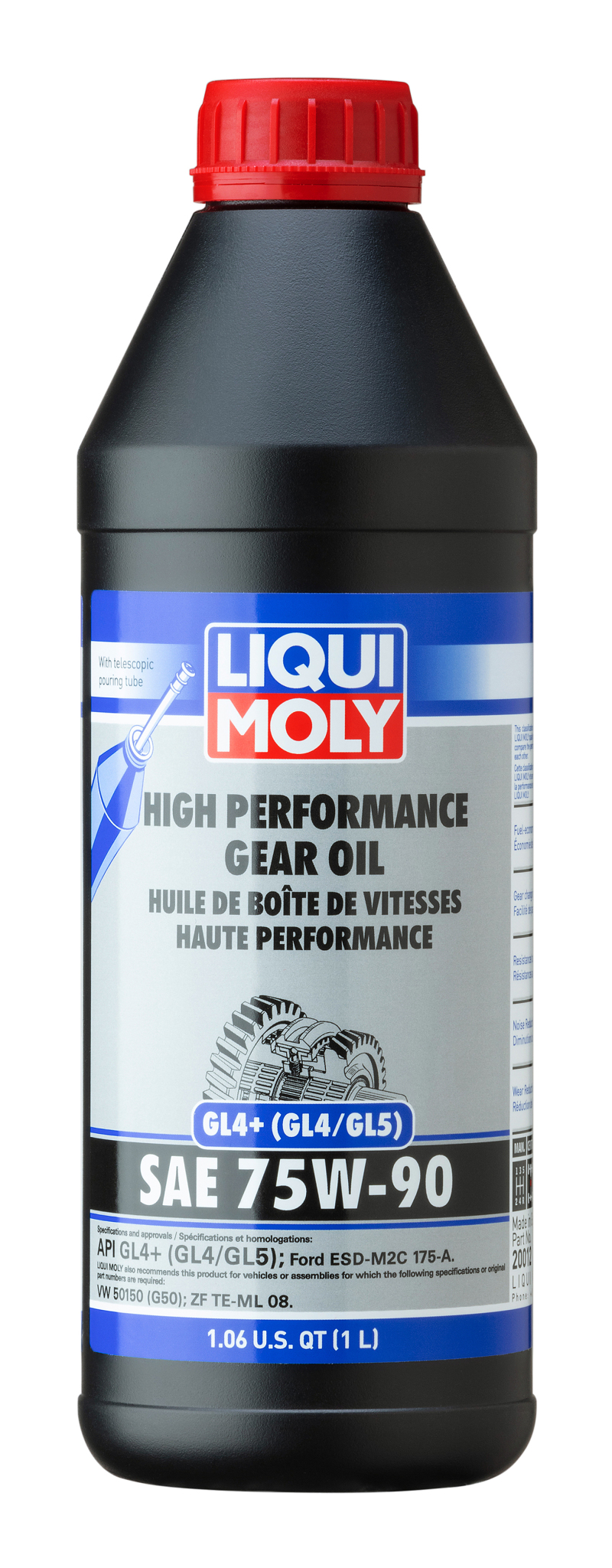 LIQUI MOLY 1L High Performance Gear Oil GL4+ SAE 75W90