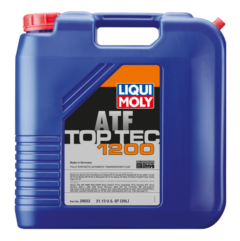 LIQUI MOLY 20L Top Tec ATF 1200 Synthetic Automatic Transmission Fluid