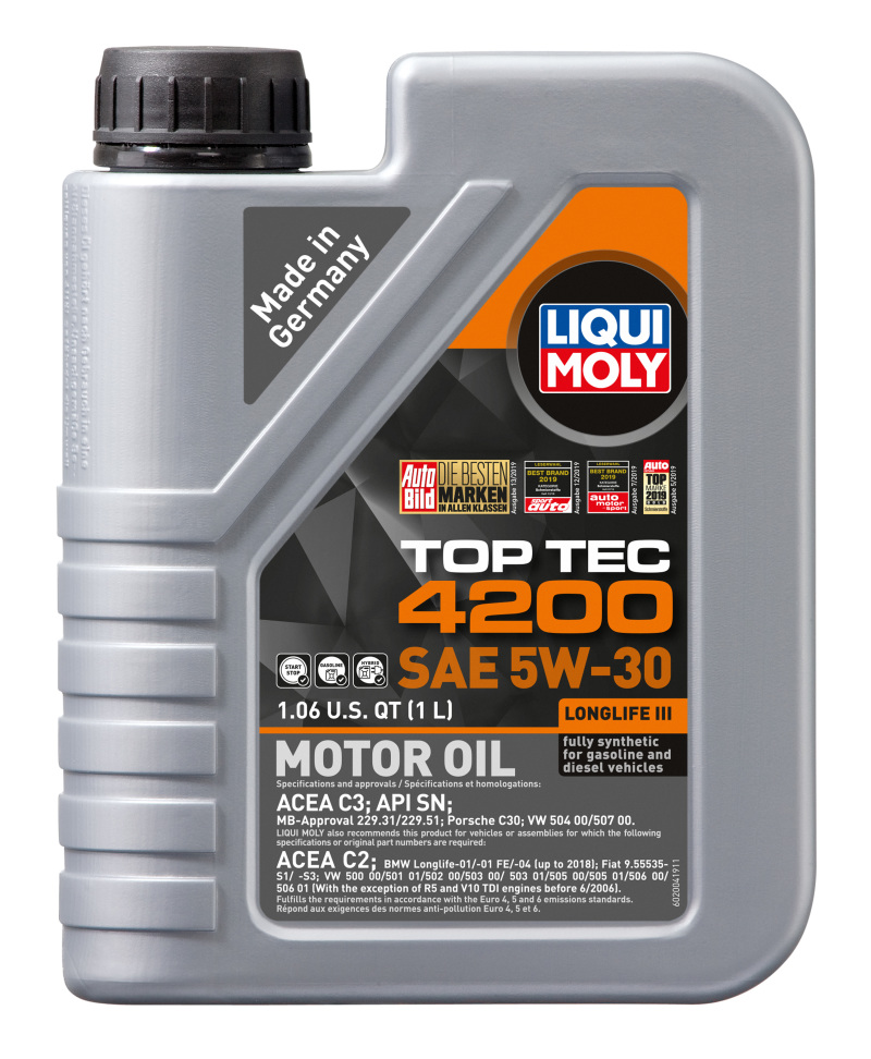 LIQUI MOLY Top Tec 4200 1L SAE 5W30 Synthetic Motor Oil