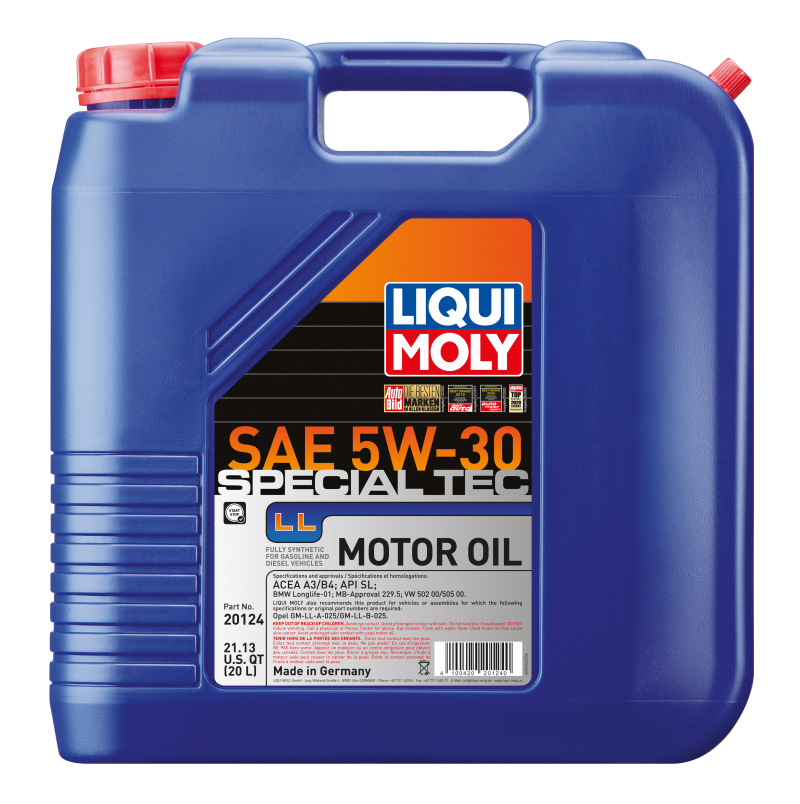 LIQUI MOLY 20L Special Tec LL SAE 5W30 Synthetic Motor Oil