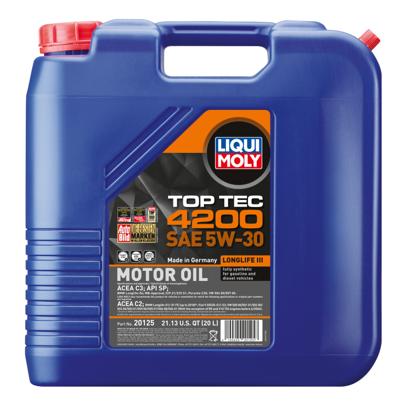 LIQUI MOLY Top Tec 4200 SAE 5W-30 Synthetic Motor Oil