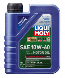 LIQUI MOLY 1qt Synthoil Race Tech GT1 SAE 10W60 Motor Oil