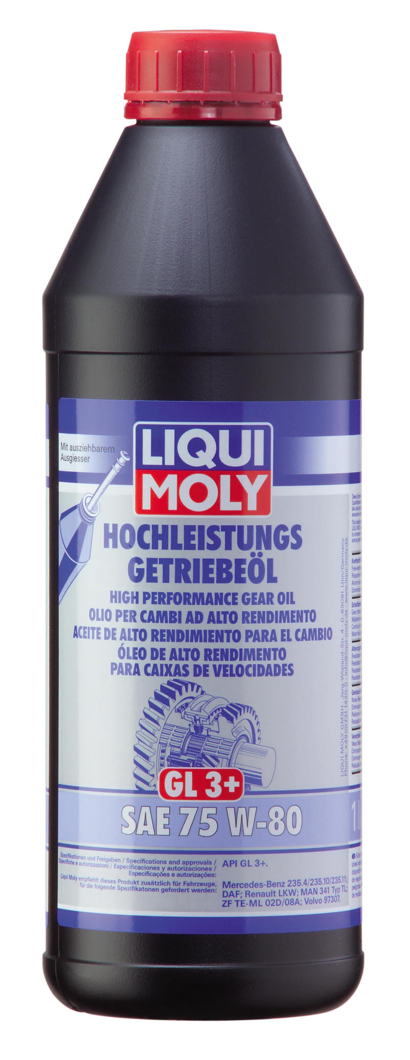 LIQUI MOLY 1L High Performance Gear Oil GL3+ SAE 75W80