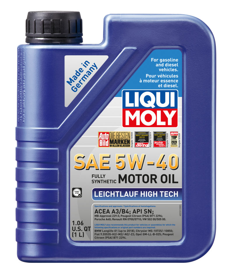 LIQUI MOLY 1L Leichtlauf High Tech Motor Oil SAE 5W40