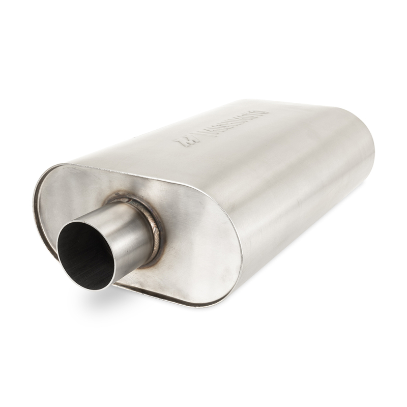 Mishimoto Universal Brushed Stainless Steel Muffler with 2.5-Inch Center Inlet/Outlet