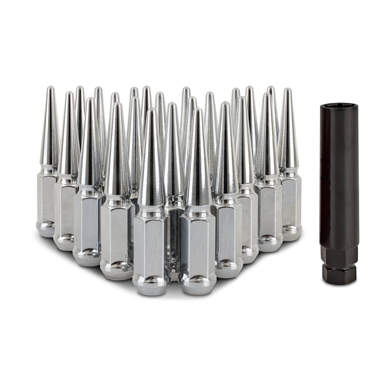 Mishimoto Chrome 24-Piece Set M12x1.5 Steel Spiked Lug Nuts
