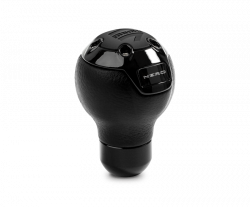 MOMO Black Nero Tall Leather Shift Knob with Black Chrome Insert