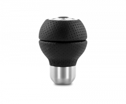 MOMO Race Black Air Leather with Aluminum Insert Shift Knob