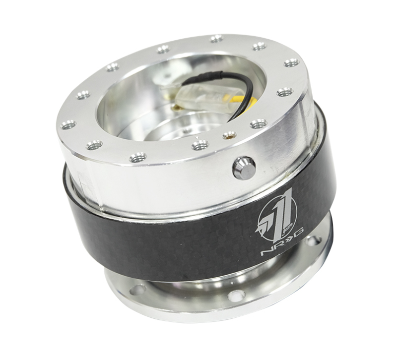 NRG Gen 1.5 Silver Body with Carbon Fiber Ring Quick Release