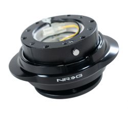NRG Gen 2.2 Black Body with Shiny Black Oval Ring Quick Release