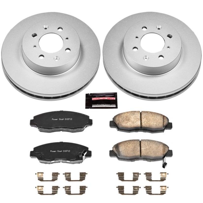 PowerStop 96-05 Civic/10-14 Insight Front Z17 Evolution Geomet Coated Brake Kit