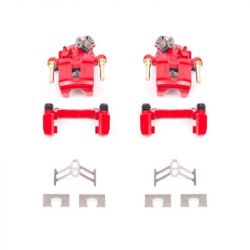 PowerStop 92-01 Prelude Rear Powder Coated Red Brake Calipers with Brackets