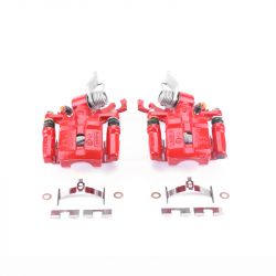 PowerStop 98-02 Accord Rear Powder Coated Red Brake Calipers with Brackets