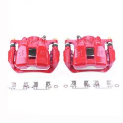 PowerStop 13-20 Accord/16-19 HR-V Front Powder Coated Red Brake Calipers with Brackets