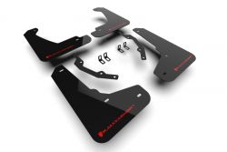 Rally Armor 24-26 Prologue Black UR Mud Flaps with Red Logo