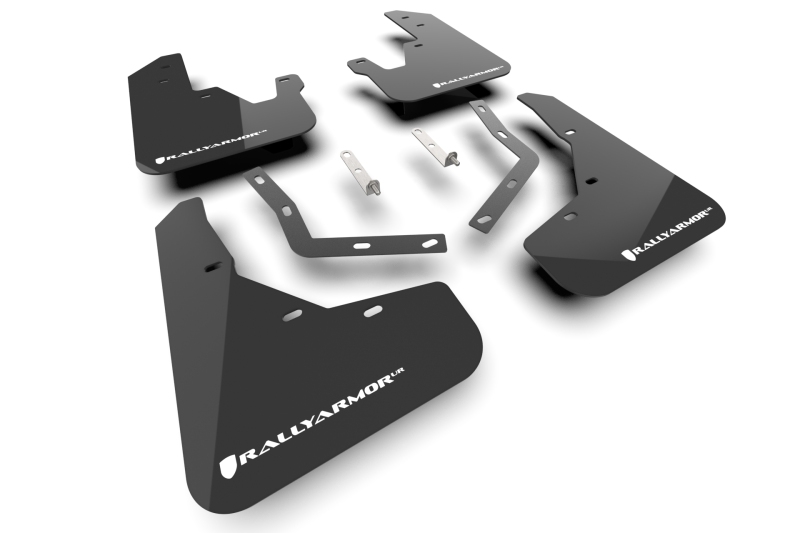 Rally Armor 23-26 CR-V Black with White Logo Front and Rear Mud Flaps