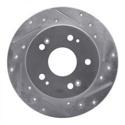 R1 Concepts 06-15 Civic/97-01 Prelude Rear Passenger Drilled and Slotted Brake Rotor