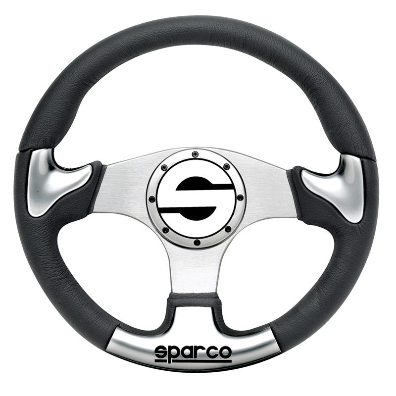 Sparco P222 345mm Silver Steering Wheel