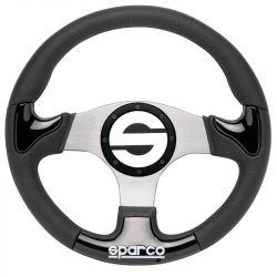 Sparco P222 345mm Black Steering Wheel