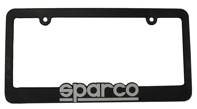 SPARCO Black Plastic License Plate Frame