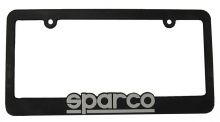 SPARCO Black Plastic License Plate Frame