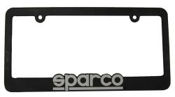 SPARCO Black Plastic License Plate Frame