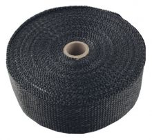 Torque Solution Black 1-inch Wide 50 Feet Long Fiberglass Exhaust Wrap