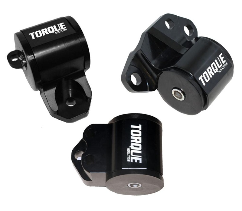 Torque Solution 92-95 Civic/94-01 Integra 3pc Billet Engine Mount Kit with 3-Bolt Driver Mount