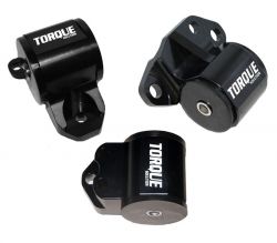 Torque Solution 92-95 Civic/94-01 Integra 3pc Billet Engine Mount Kit with 3-Bolt Driver Mount