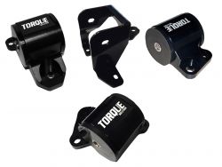 Torque Solution 96-00 Civic Billet Aluminum 75A Engine Mount Kit with 2-Bolt Driver Side Mount
