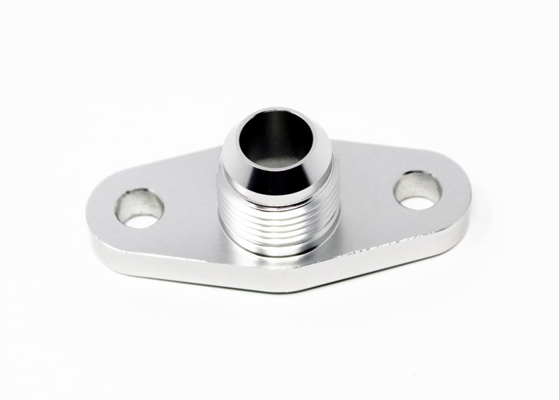 Torque Solution -10AN Billet Offset Port Matched Oil Drain Flange for T3/T4 Turbos