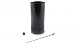 Vibrant Black Gen3 Large 2.0L Aluminum Catch Can Reservoir with Dipstick and -8 ORB Drain Plug