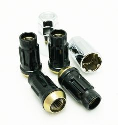 Muteki SR45R 45mm Black M12x1.5 Lug Nut Lock Set