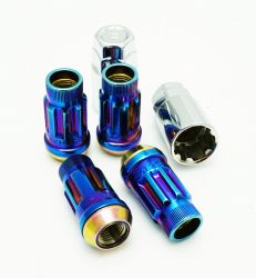 Muteki Burned Blue Neon M12x1.5 SR45R Lug Nut Lock Set